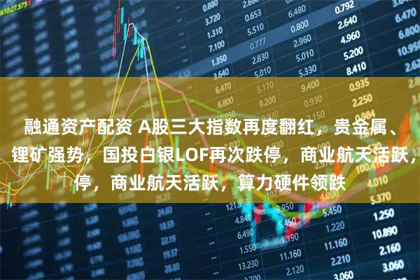 融通资产配资 A股三大指数再度翻红，贵金属、有色全线大涨，锂矿强势，国投白银LOF再次跌停，商业航天活跃，算力硬件领跌